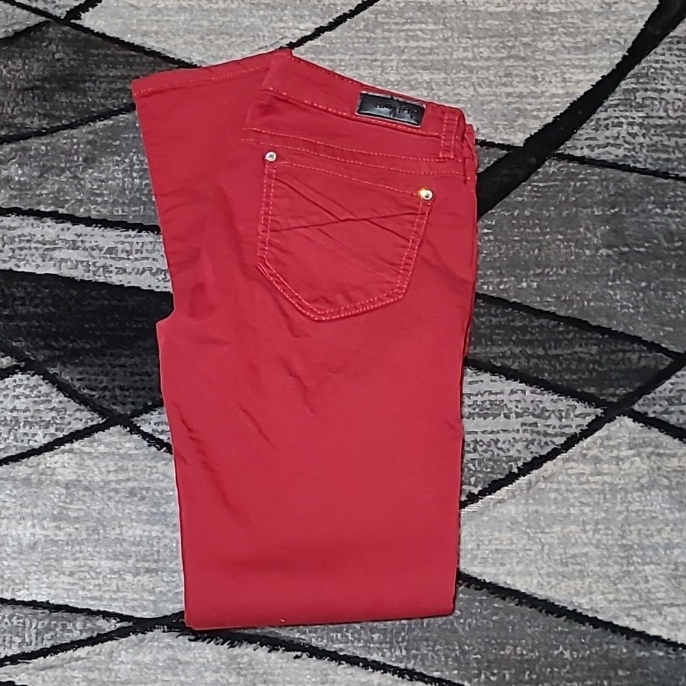 DAYTRIP ARIES RED RHINESTONES SKINNY JEAN